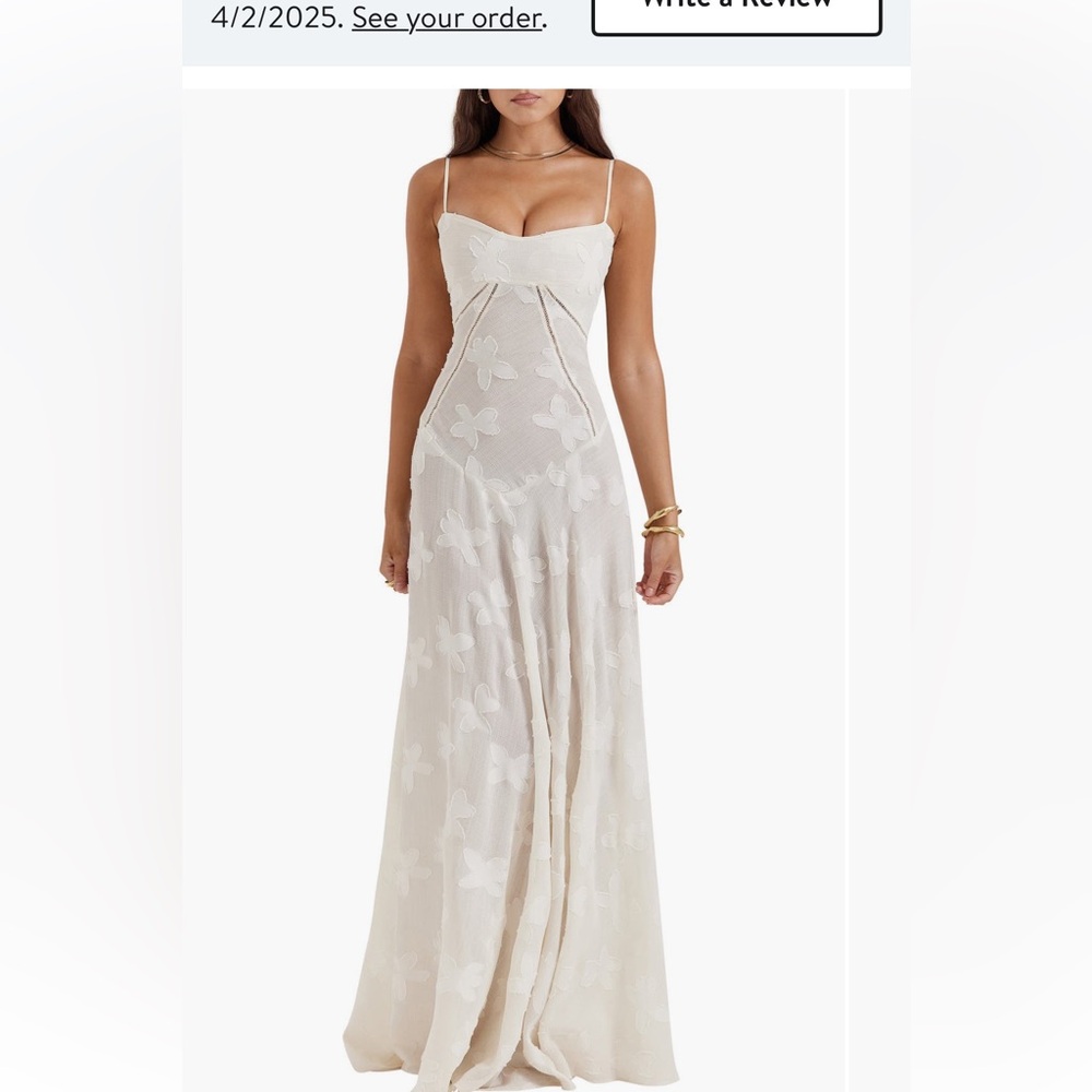 House of CB Cream Maxi Dress